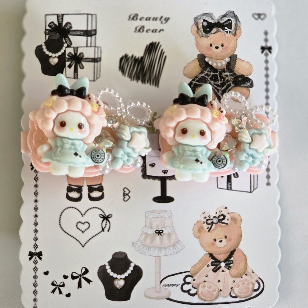 Cute Pastel Hair Clip Set